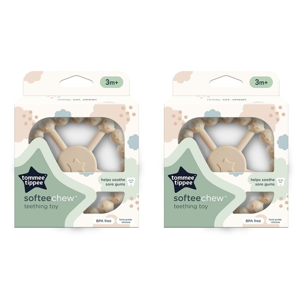 Tommee Tippee SofteeChew Teething Toy 3m+ Multi Pack of 2