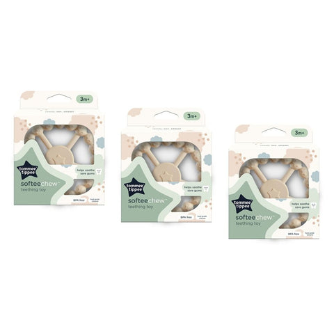 Tommee Tippee SofteeChew Teething Toy 3m+ Multi Pack of 3