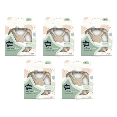 Tommee Tippee SofteeChew Teething Toy 3m+ Multi Pack of 5
