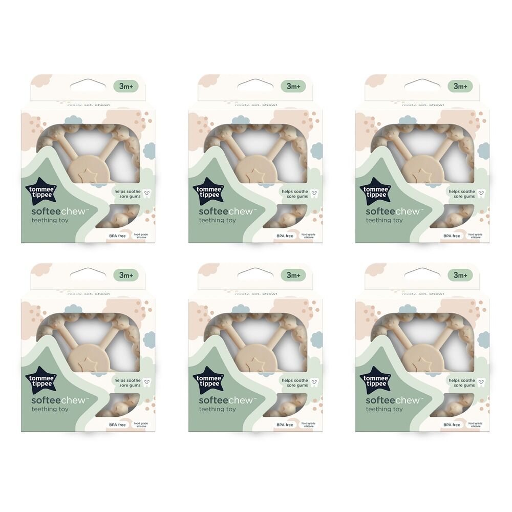 Tommee Tippee SofteeChew Teething Toy 3m+ Multi Pack of 6