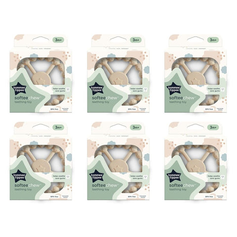 Tommee Tippee SofteeChew Teething Toy 3m+ Multi Pack of 6