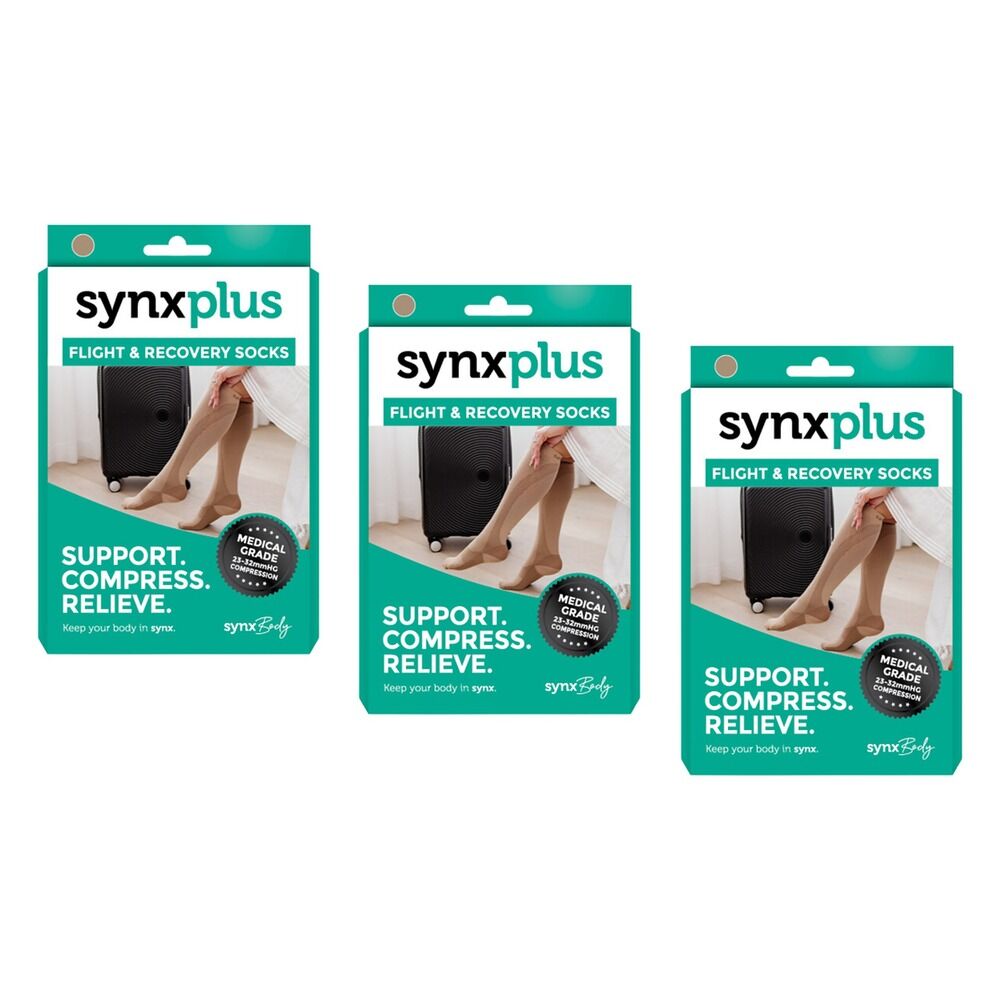 Synx Plus Flight & Recovery Socks Class 2 Medium Pack of 3
