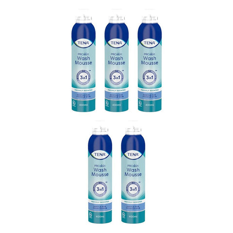 Tena Wash Mousse 400mL Pack of 5