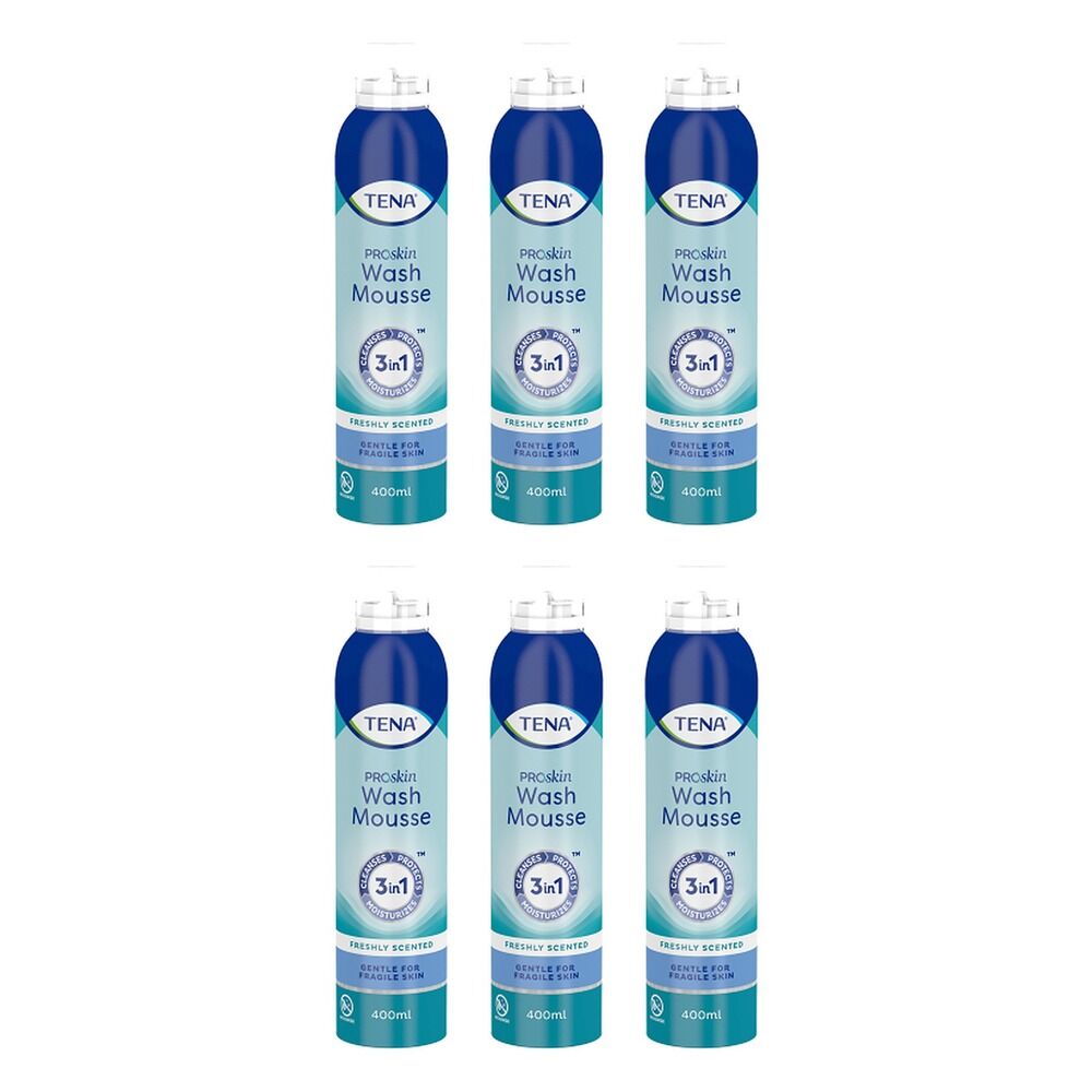 Tena Wash Mousse 400mL Pack of 6