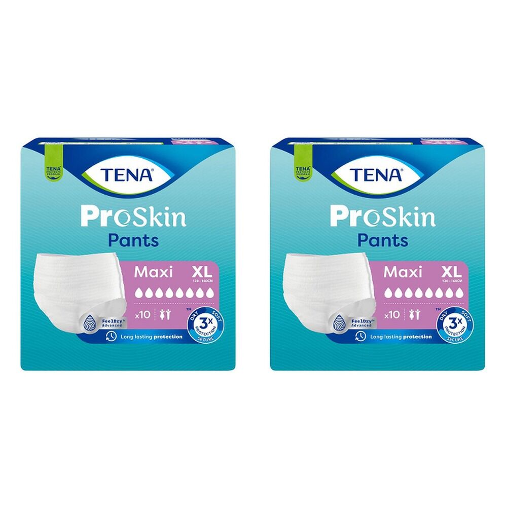 Tena ProSkin Pants Maxi XL 10 Pack x 4 Bundle of 2