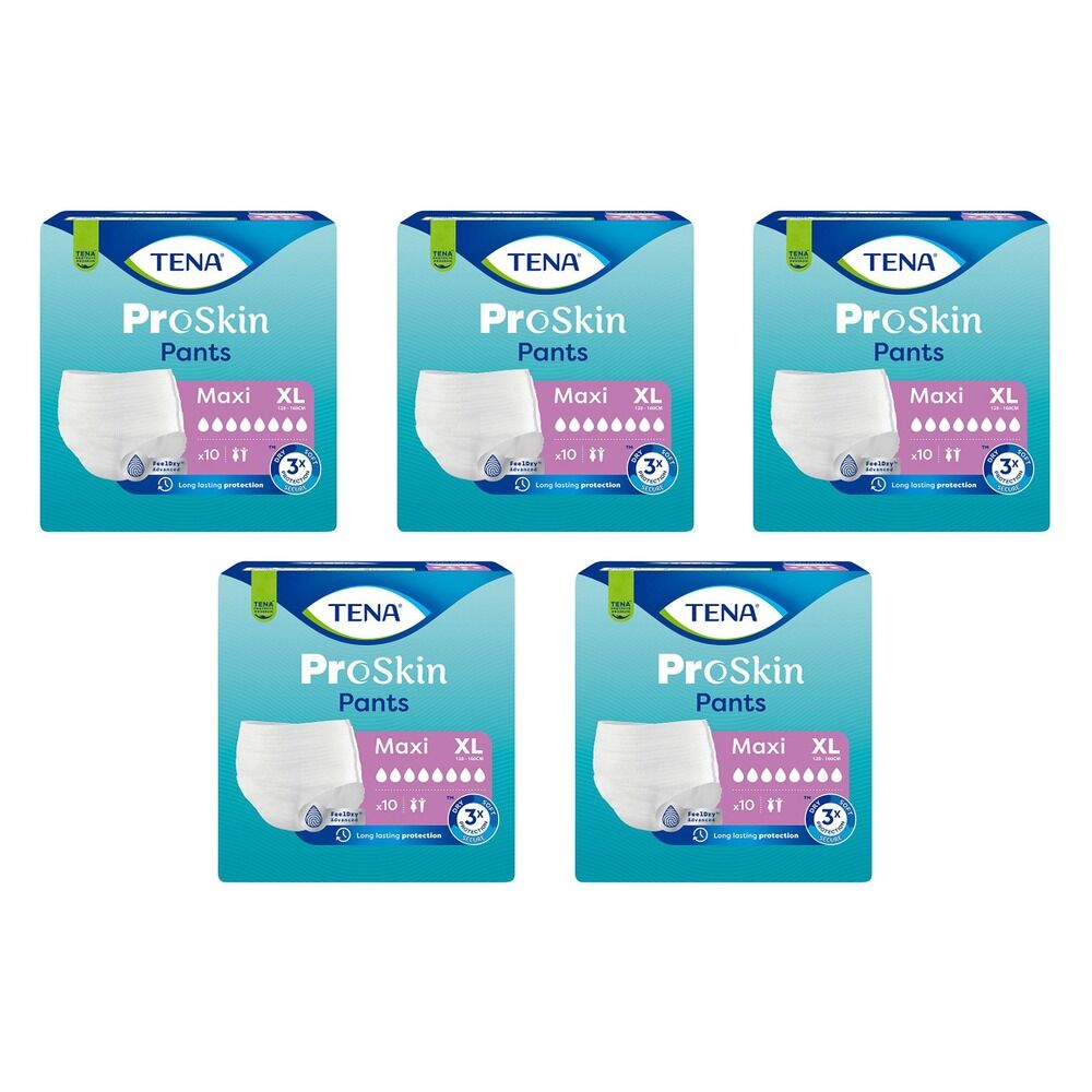 Tena ProSkin Pants Maxi XL 10 Pack x 4 Bundle of 5