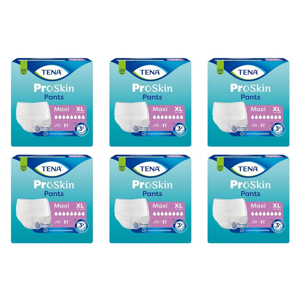 Tena ProSkin Pants Maxi XL 10 Pack x 4 Bundle of 6