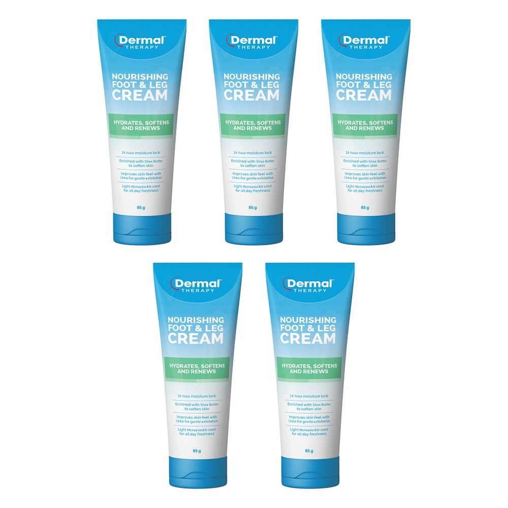 Dermal Therapy Nourishing Foot and Leg Cream 85g Pack of 5