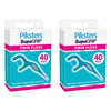 Piksters SupaGRIP Twin Floss Picks 40 Pack Bundle of 2