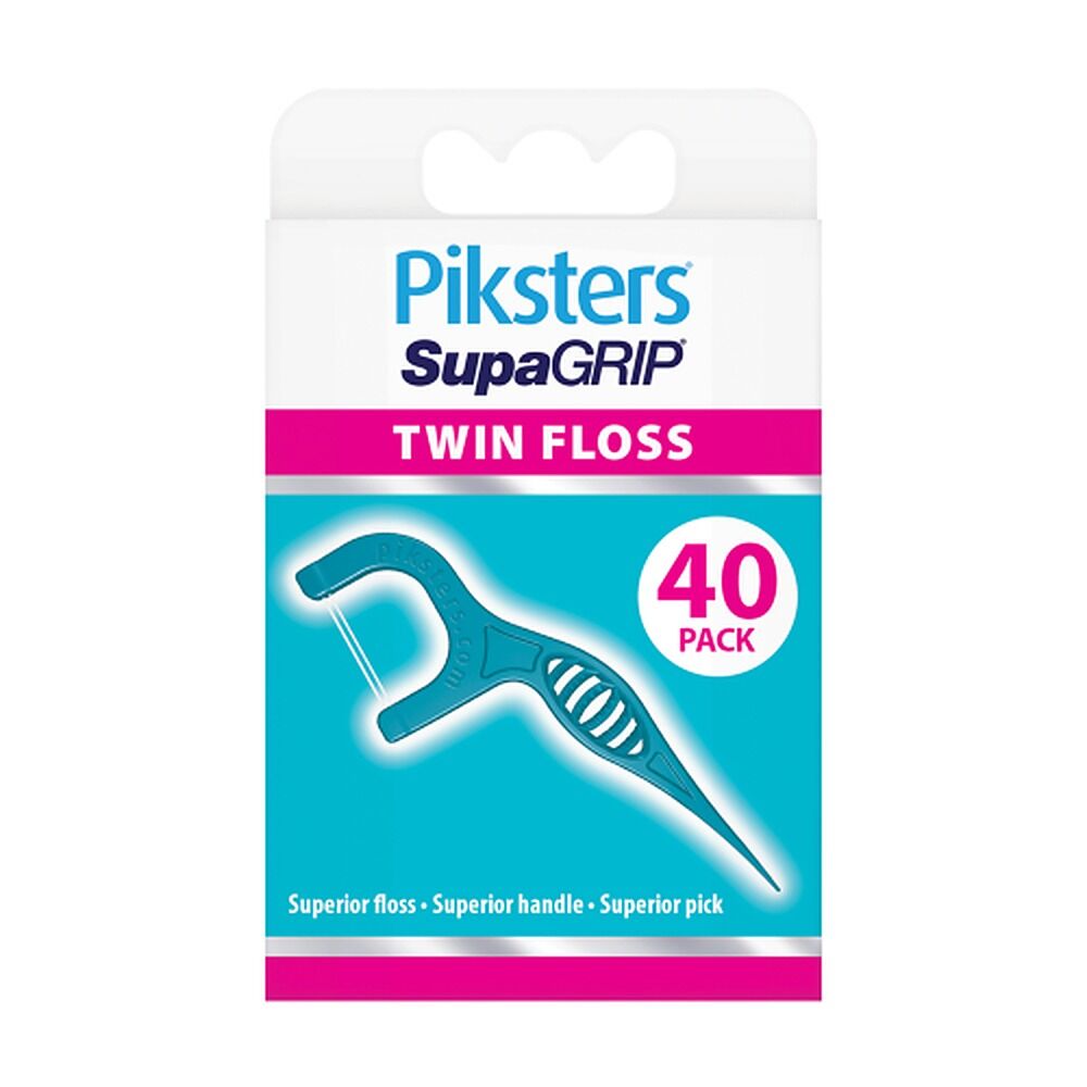 Piksters SupaGRIP Twin Floss Picks 40 Pack