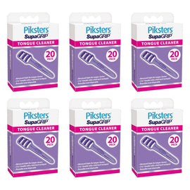 Piksters SupaGRIP Tongue Cleaner 20 Pack Bundle of 6