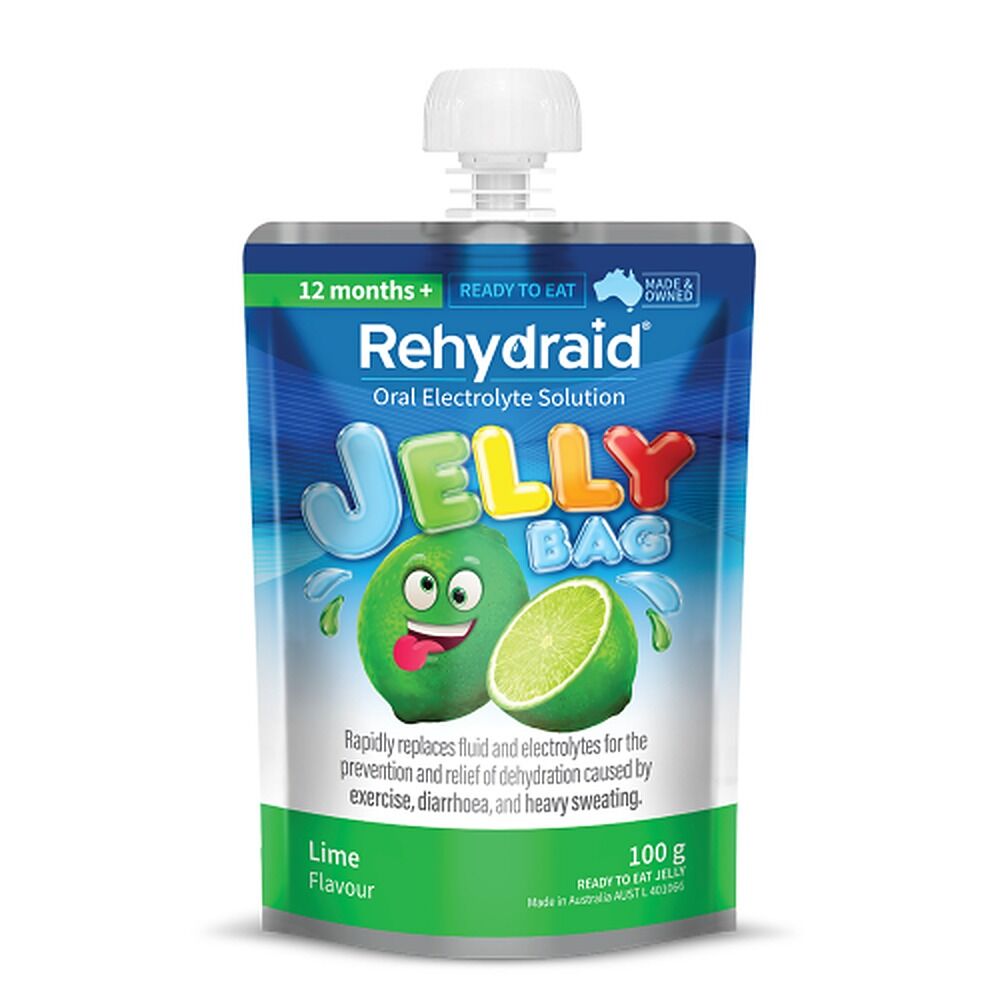 Rehydraid Lime Jelly Bag 100g x 8