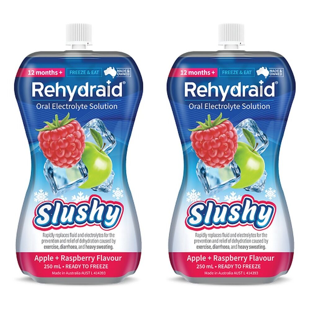 Rehydraid Oral Electrolyte Solution Apple Raspberry 250mL x 6 Bundle of 2