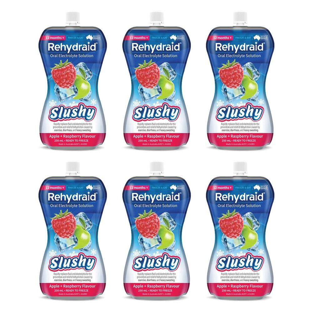 Rehydraid Oral Electrolyte Solution Apple Raspberry 250mL x 6 Bundle of 6