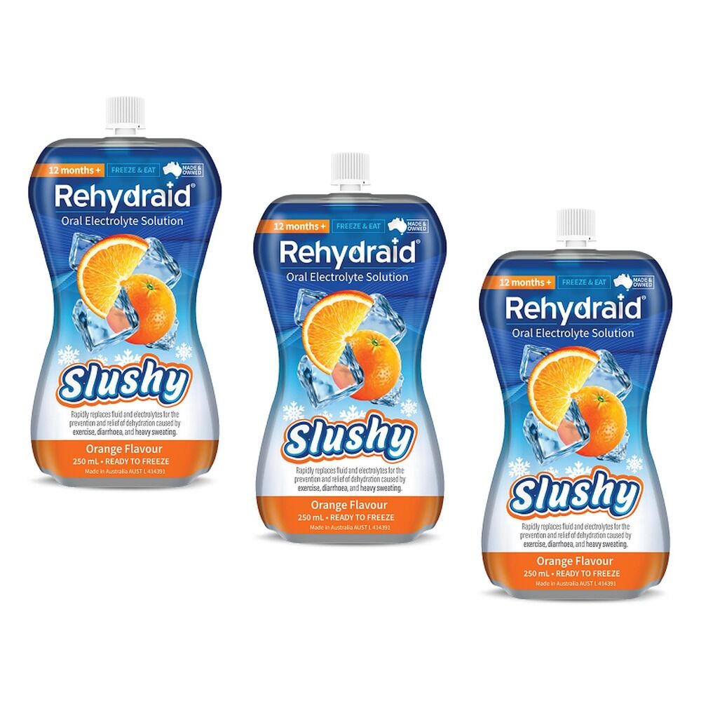 Rehydraid Orange Slushy 250mL x 6 Bundle of 3