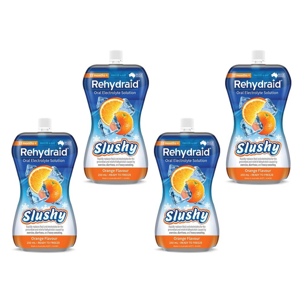 Rehydraid Orange Slushy 250mL x 6 Bundle of 4