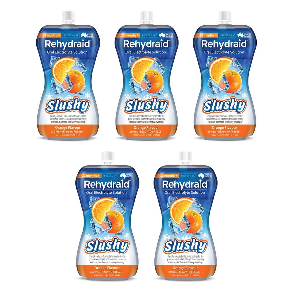 Rehydraid Orange Slushy 250mL x 6 Bundle of 5