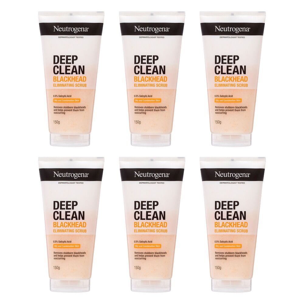 Neutrogena Deep Clean Blackhead Eliminating Scrub 150g Pack of 6