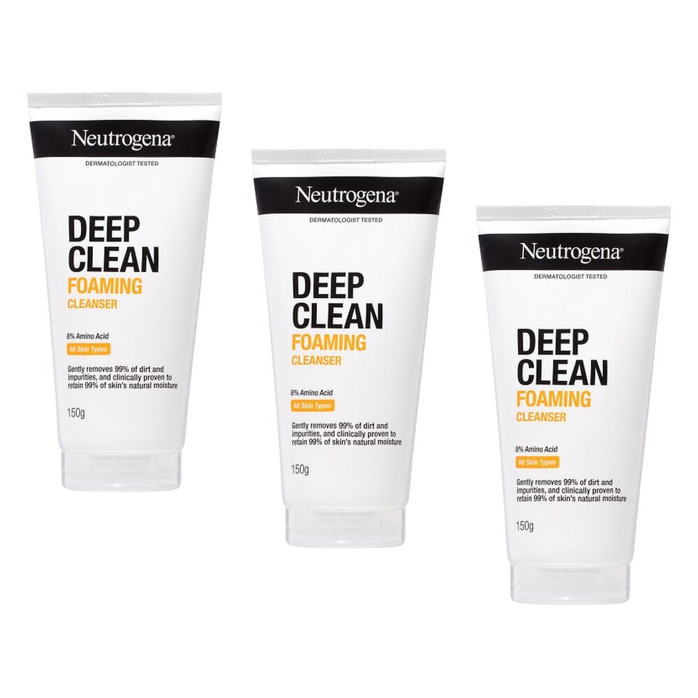 Neutrogena Deep Clean Foaming Cleanser 150g Pack of 3