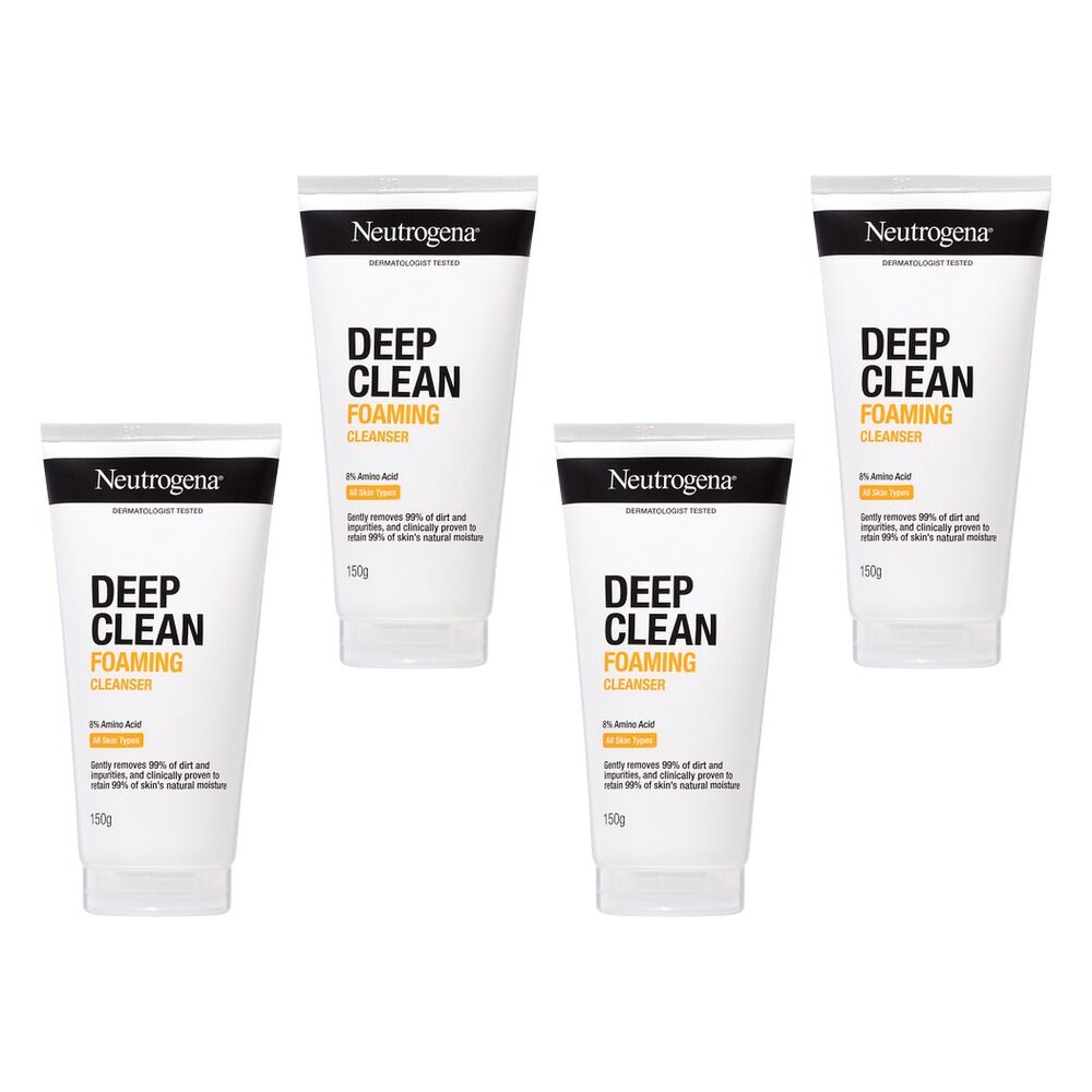 Neutrogena Deep Clean Foaming Cleanser 150g Pack of 4