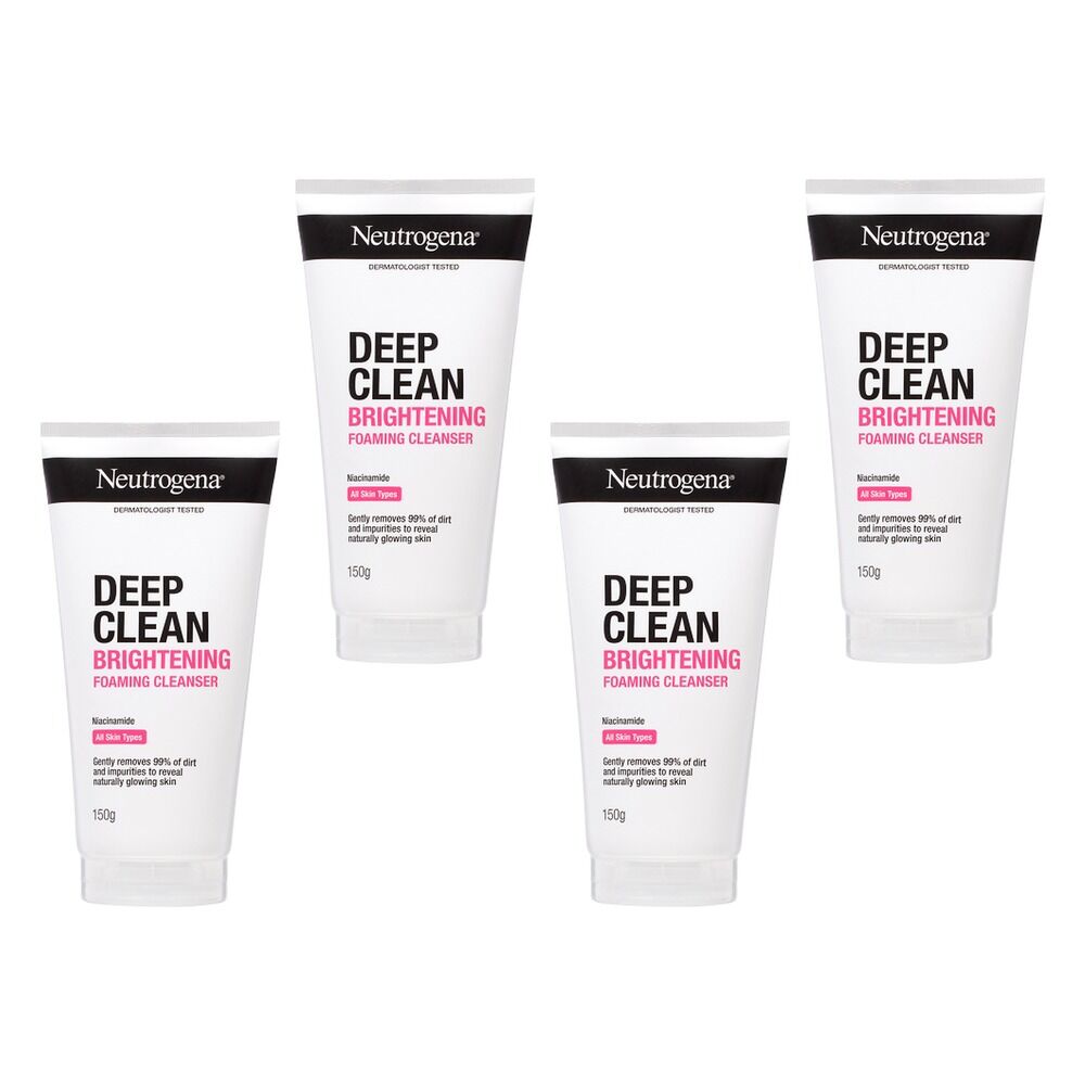 Neutrogena Deep Clean Brightening Foaming Cleanser 150g Pack of 4