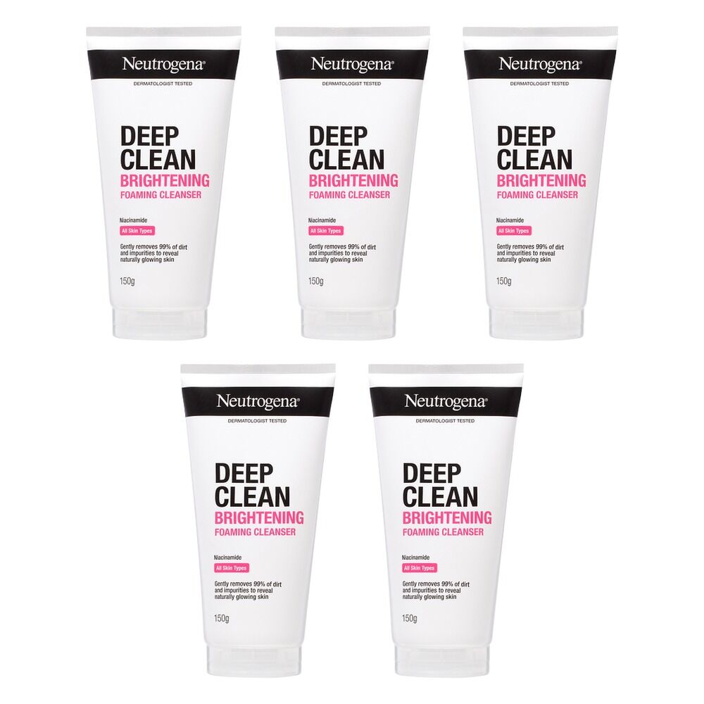 Neutrogena Deep Clean Brightening Foaming Cleanser 150g Pack of 5