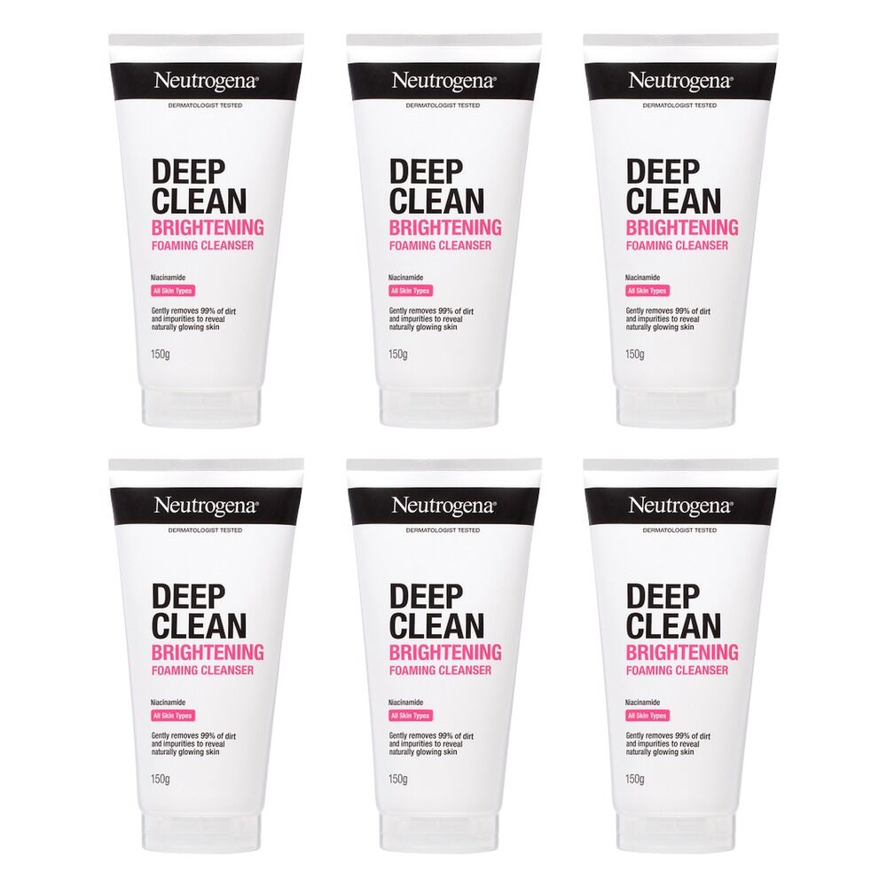 Neutrogena Deep Clean Brightening Foaming Cleanser 150g Pack of 6