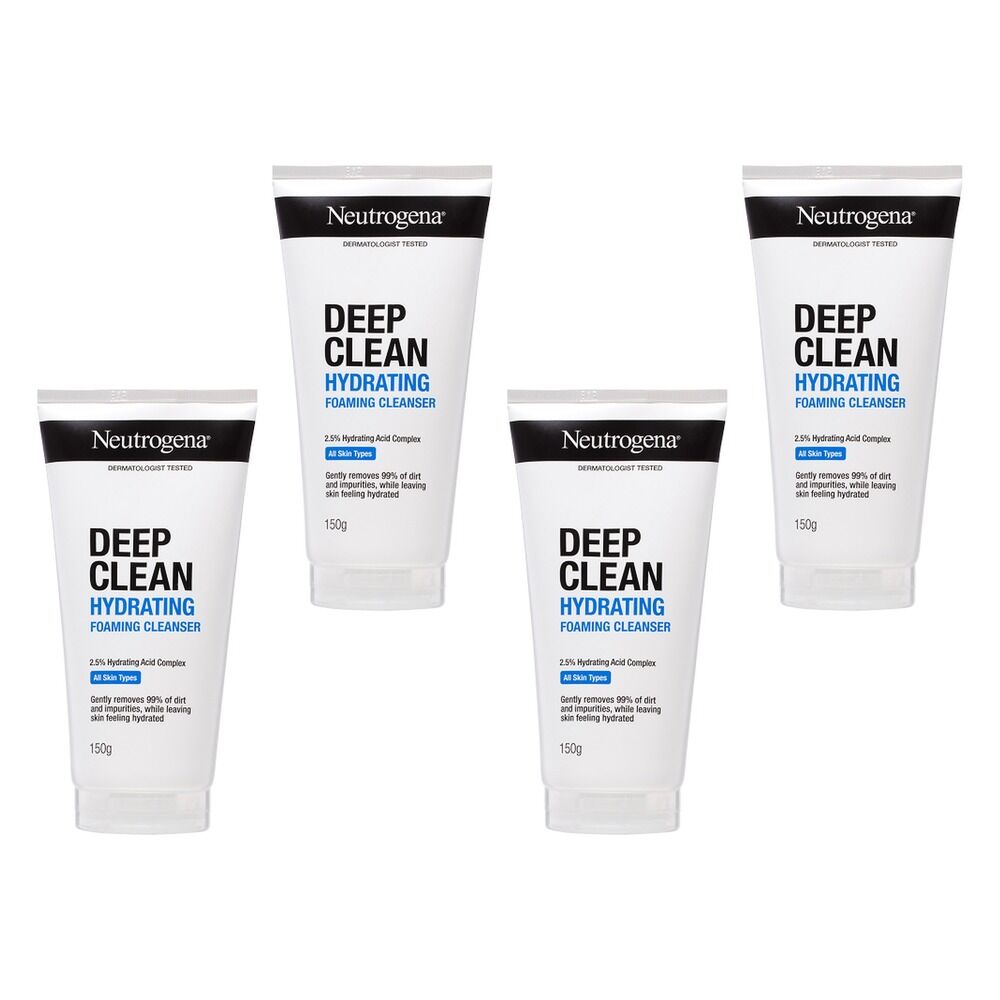 Neutrogena Deep Clean Hydrating Foaming Cleanser 150g Pack of 4