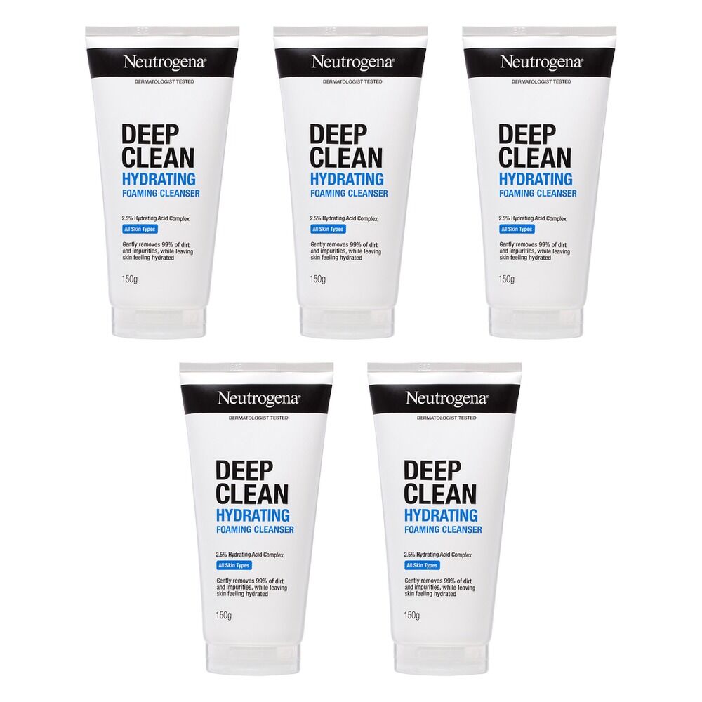 Neutrogena Deep Clean Hydrating Foaming Cleanser 150g Pack of 5