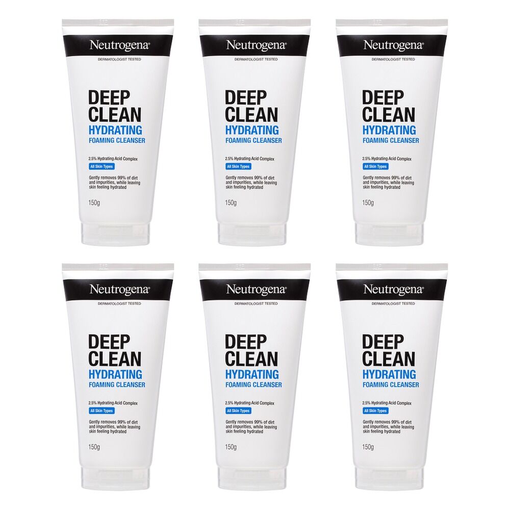 Neutrogena Deep Clean Hydrating Foaming Cleanser 150g Pack of 6