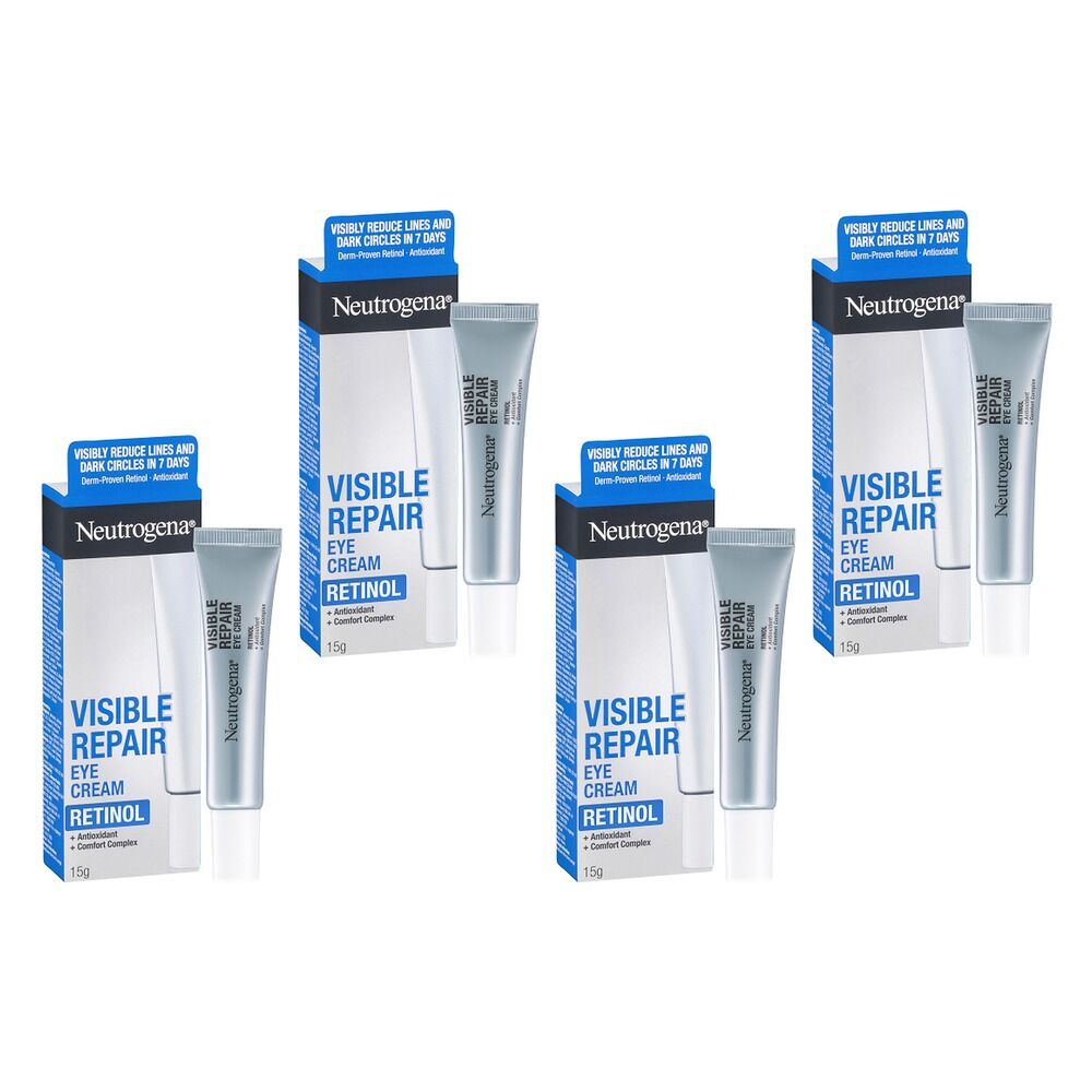 Neutrogena Visible Repair Retinol Eye Cream 15g Pack of 4