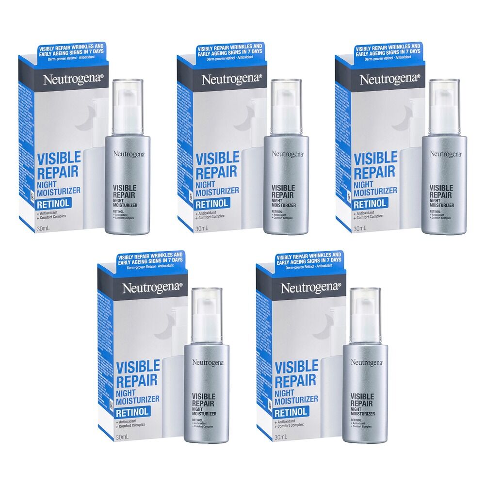 Neutrogena Visible Repair Retinol Night Moisturizer 30mL Pack of 5