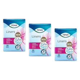 Tena Liners Extra Long Length 26 Pack x 6 Bundle of 3