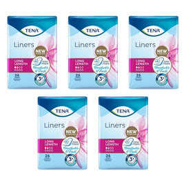 Tena Liners Extra Long Length 26 Pack x 6 Bundle of 5