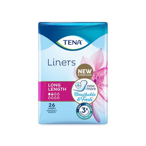 Tena Liners Extra Long Length 26 Pack x 6