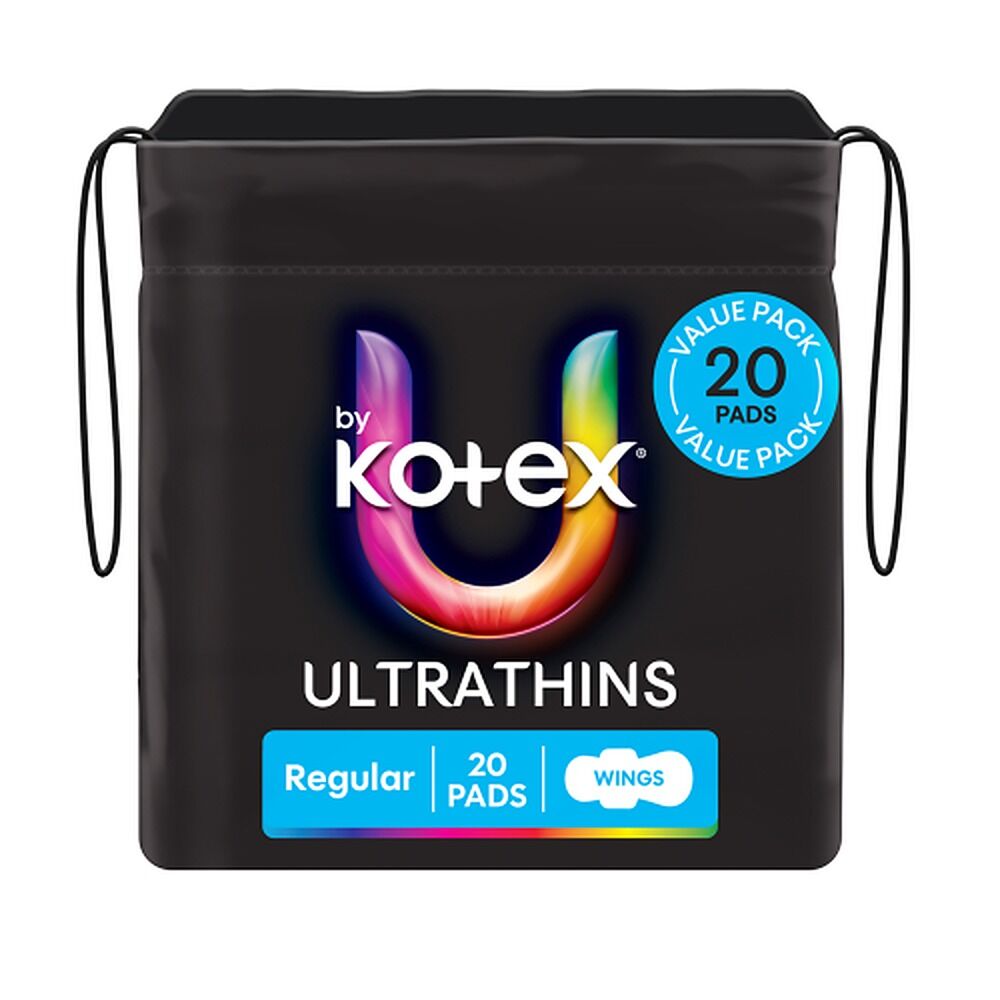 U By Kotex Ultrathin Regular Pads with Wings 20 Pack x 6