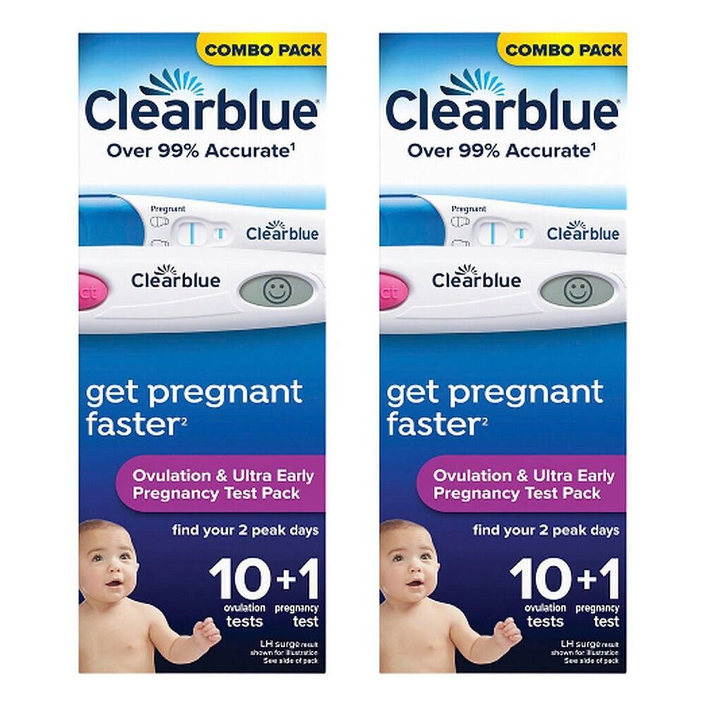 Clearblue Ovulation & Pregnancy 10 + 1 Tests Pack of 2