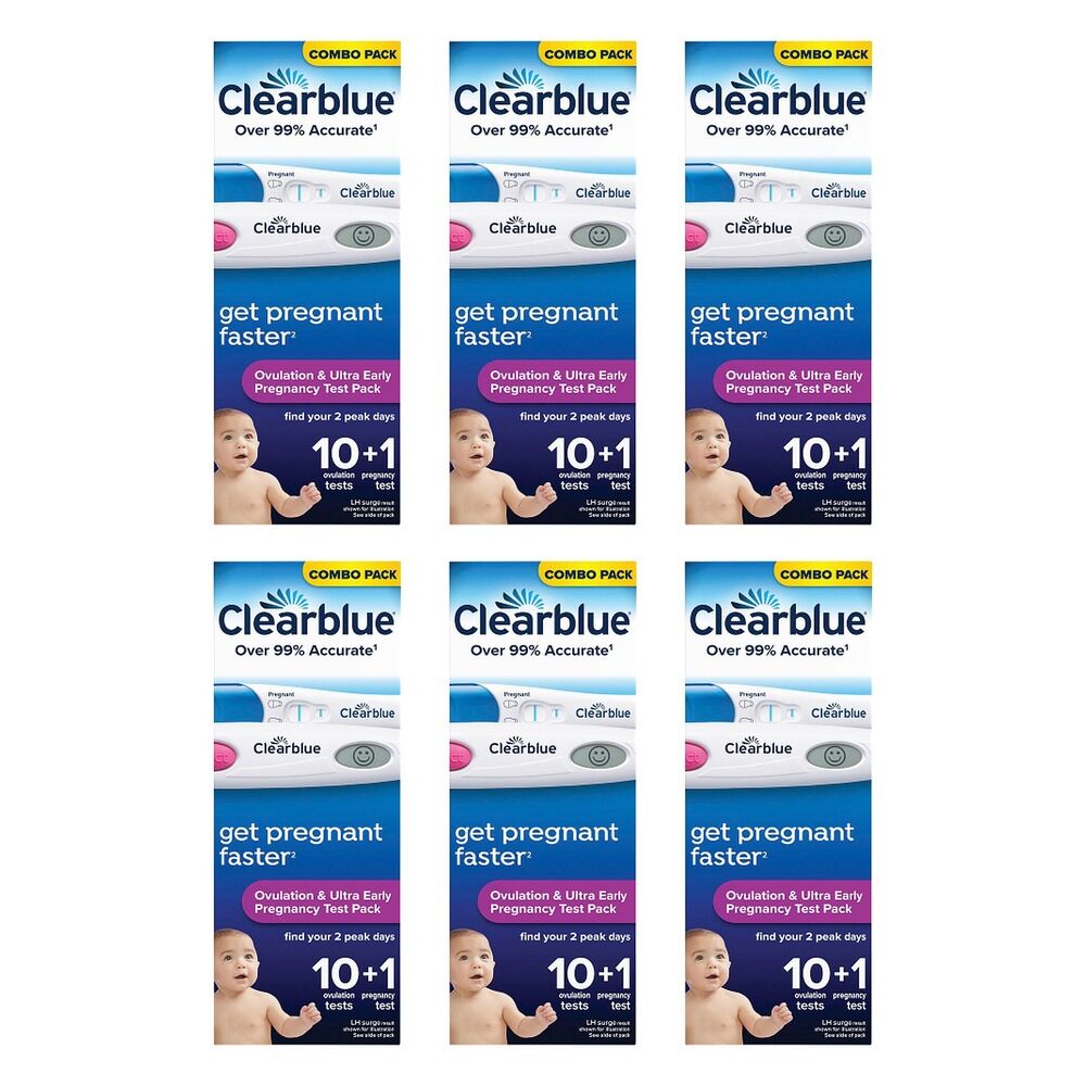 Clearblue Ovulation & Pregnancy 10 + 1 Tests Pack of 6