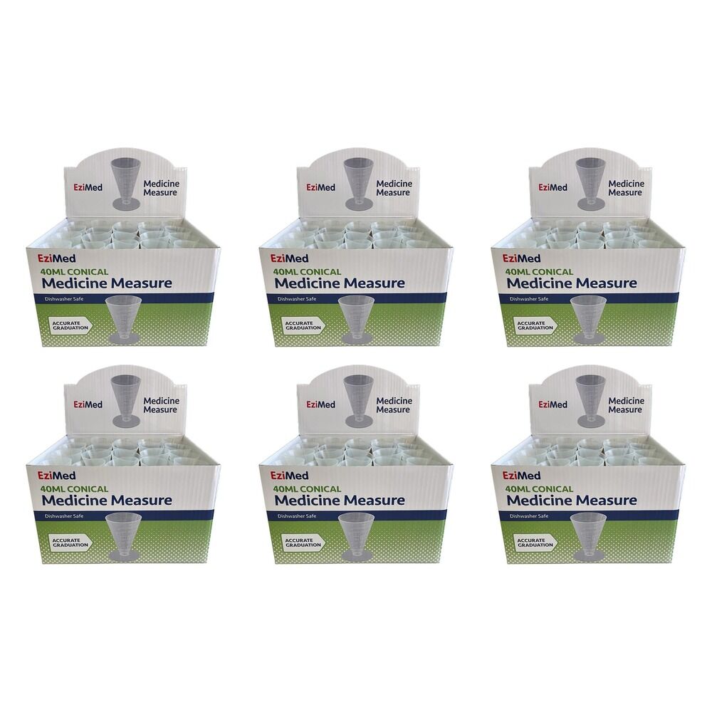 EziMed Medicine Measuring Cup 40mL Box of 40 Bundle of 6