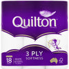 Quilton Classic White 3 Ply Toilet Tissue 18 Pack x 5