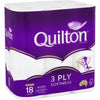 Quilton Classic White 3 Ply Toilet Tissue 18 Pack x 5