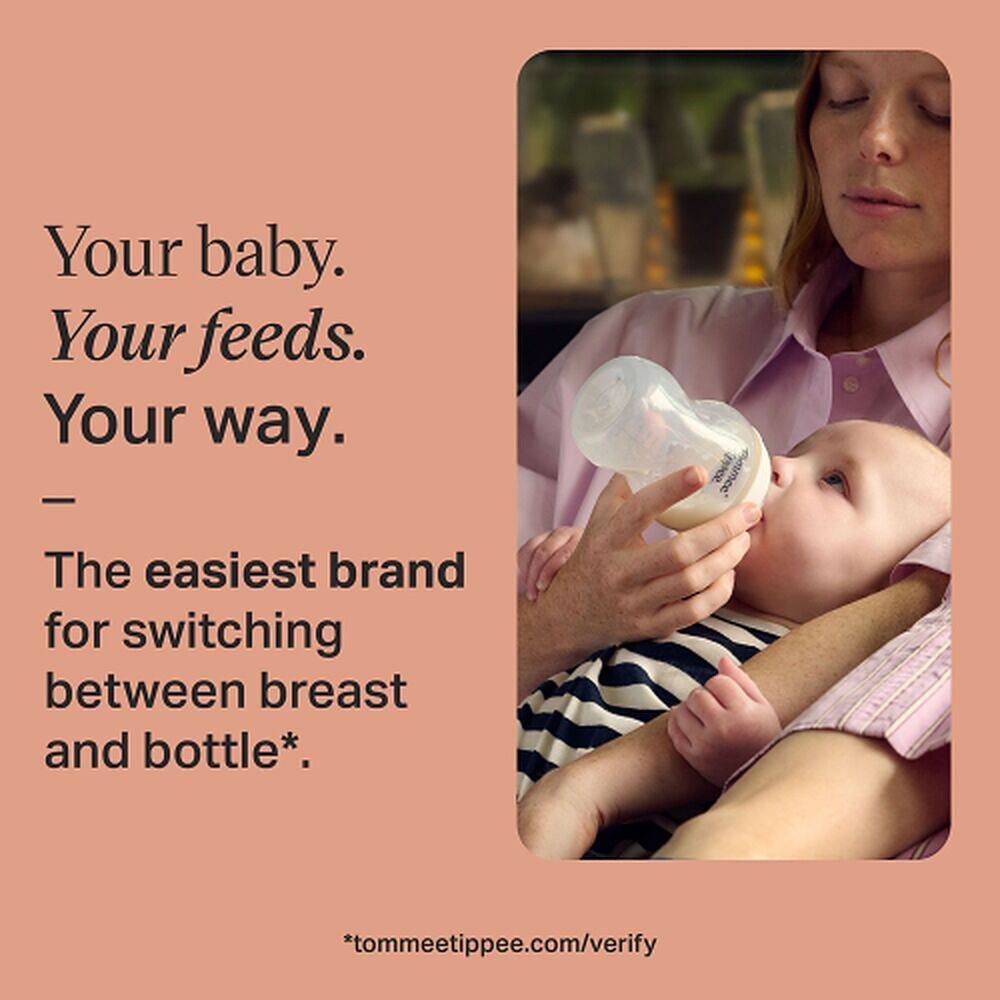 Tommee Tippee Natural Start Anti-Colic Baby Bottle 0m+ 150mL 2 Pack