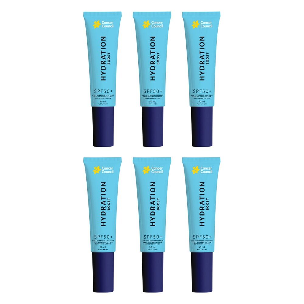 Cancer Council Hydration Boost Sunscreen Lotion SPF 50+ 50mL Pack of 6