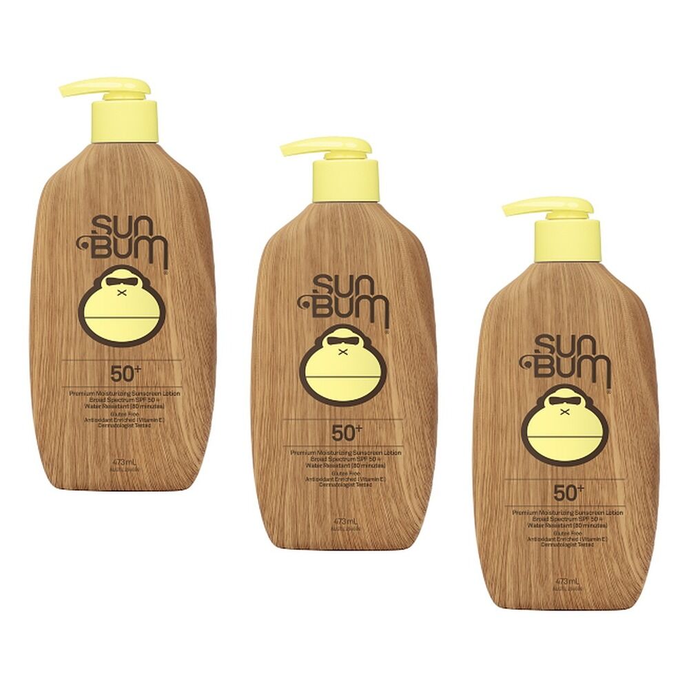 Sun Bum Premium Moisturising Sunscreen Lotion SPF50+ 473mL Pack of 3