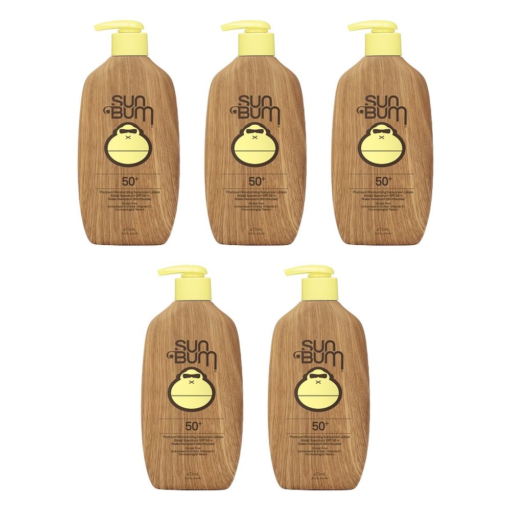 Sun Bum Premium Moisturising Sunscreen Lotion SPF50+ 473mL Pack of 5