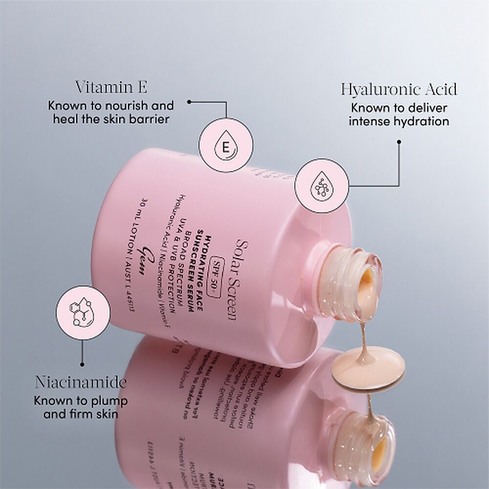 GEM Solar Screen SPF 50+ Hydrating Face Sunscreen Serum 30mL