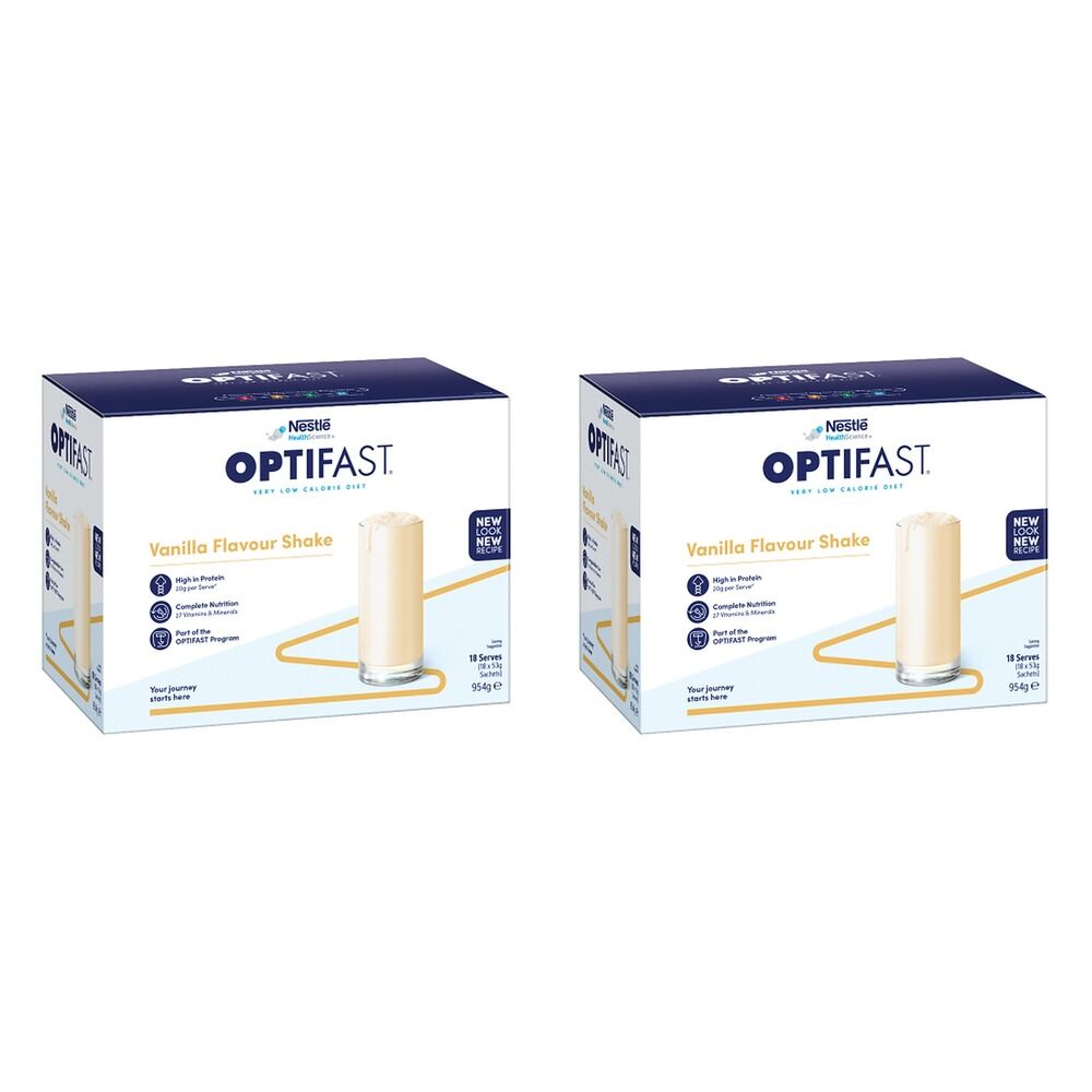 Optifast VLCD Shake Vanilla 18 x 53g Pack of 2