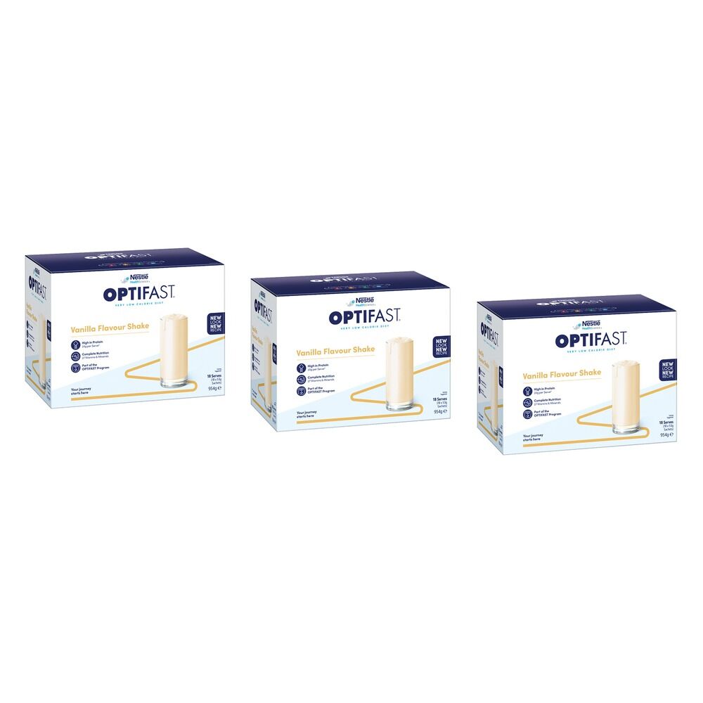 Optifast VLCD Shake Vanilla 18 x 53g Pack of 3