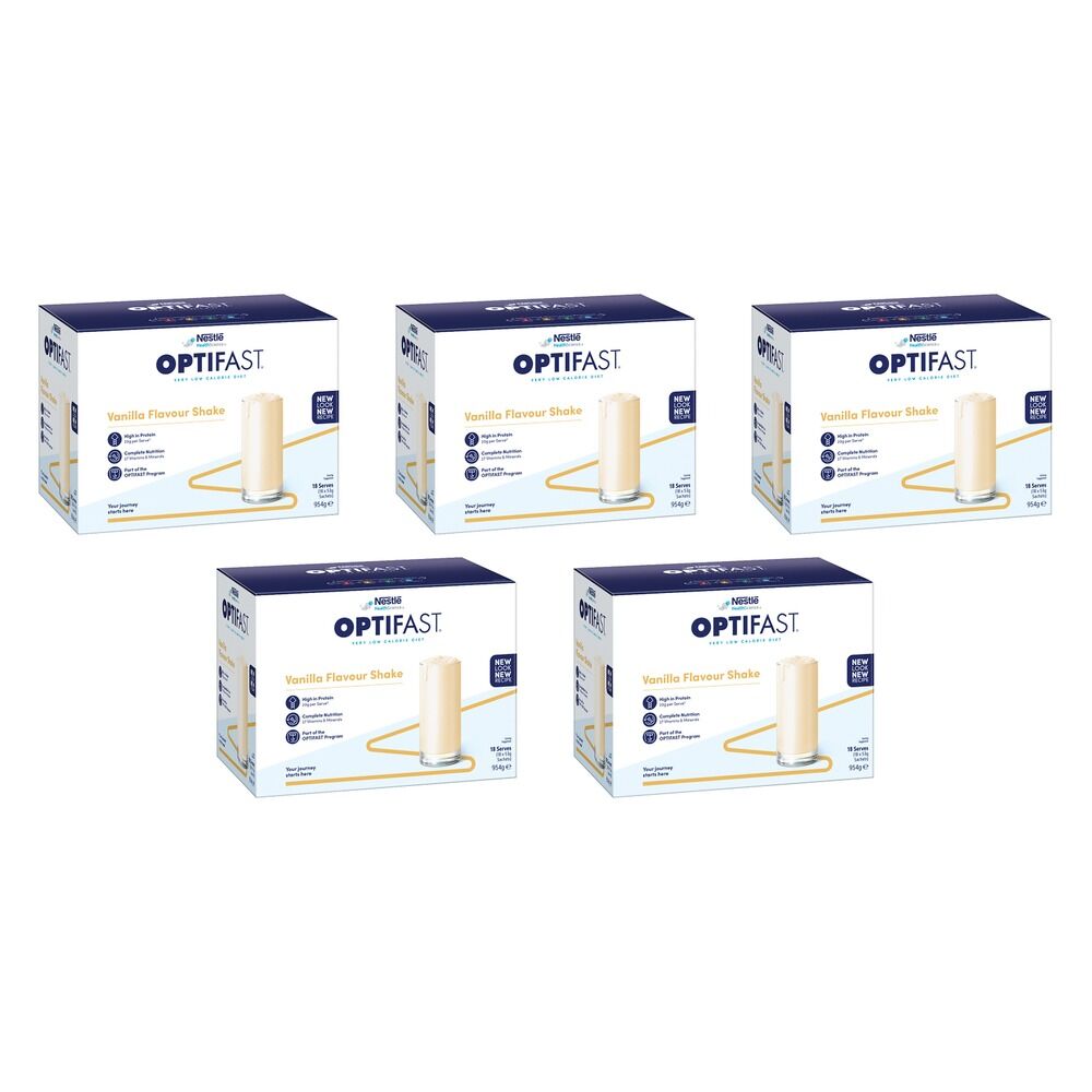 Optifast VLCD Shake Vanilla 18 x 53g Pack of 5