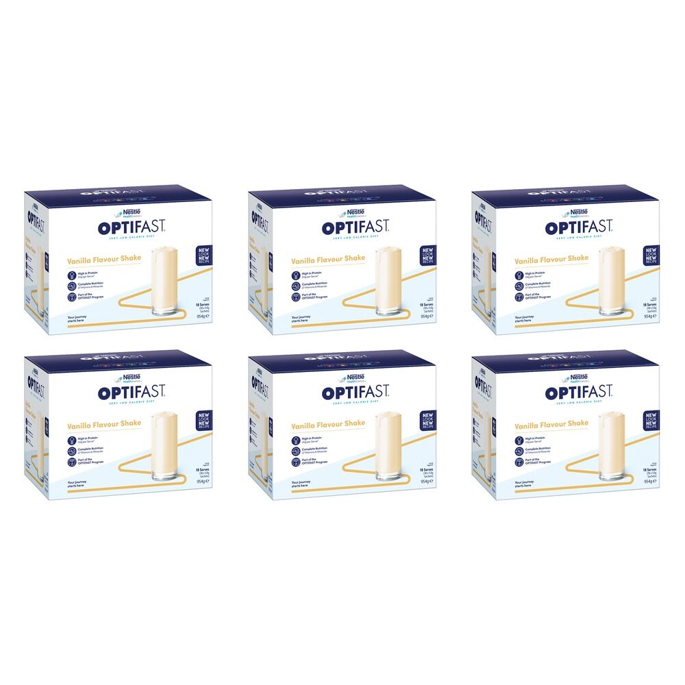 Optifast VLCD Shake Vanilla 18 x 53g Pack of 6
